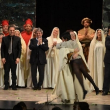 SALUTI FINALI DI OTELLO, CON LEONARDO MIO FIGLIO